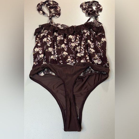 Free People Take it Away Bodysuit, Chocolate Merlot Combo, Size Small, NWT - Picture 4 of 10